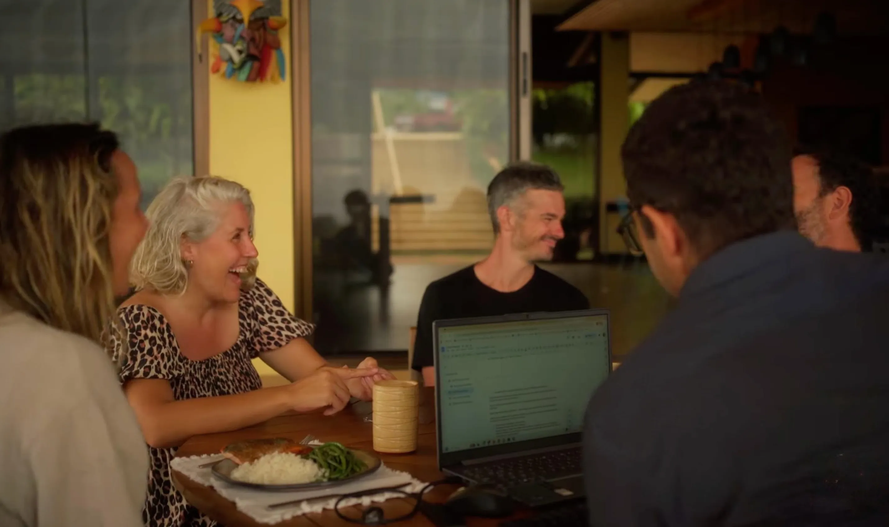 The Town Square at RISE Costa Rica — cobblestone courtyard with fountain and commercial village