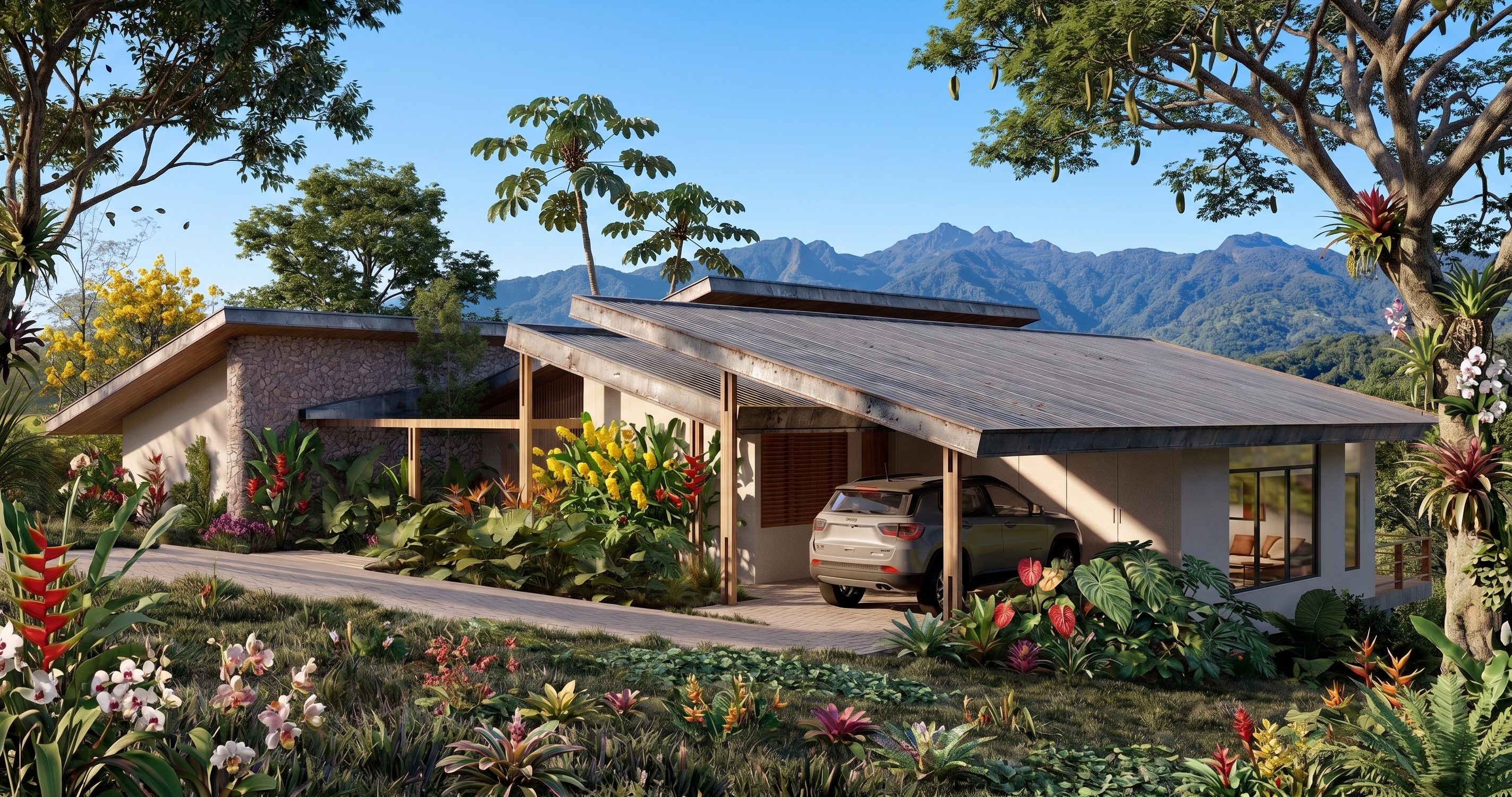 RISE Costa Rica private residence design with mountain views